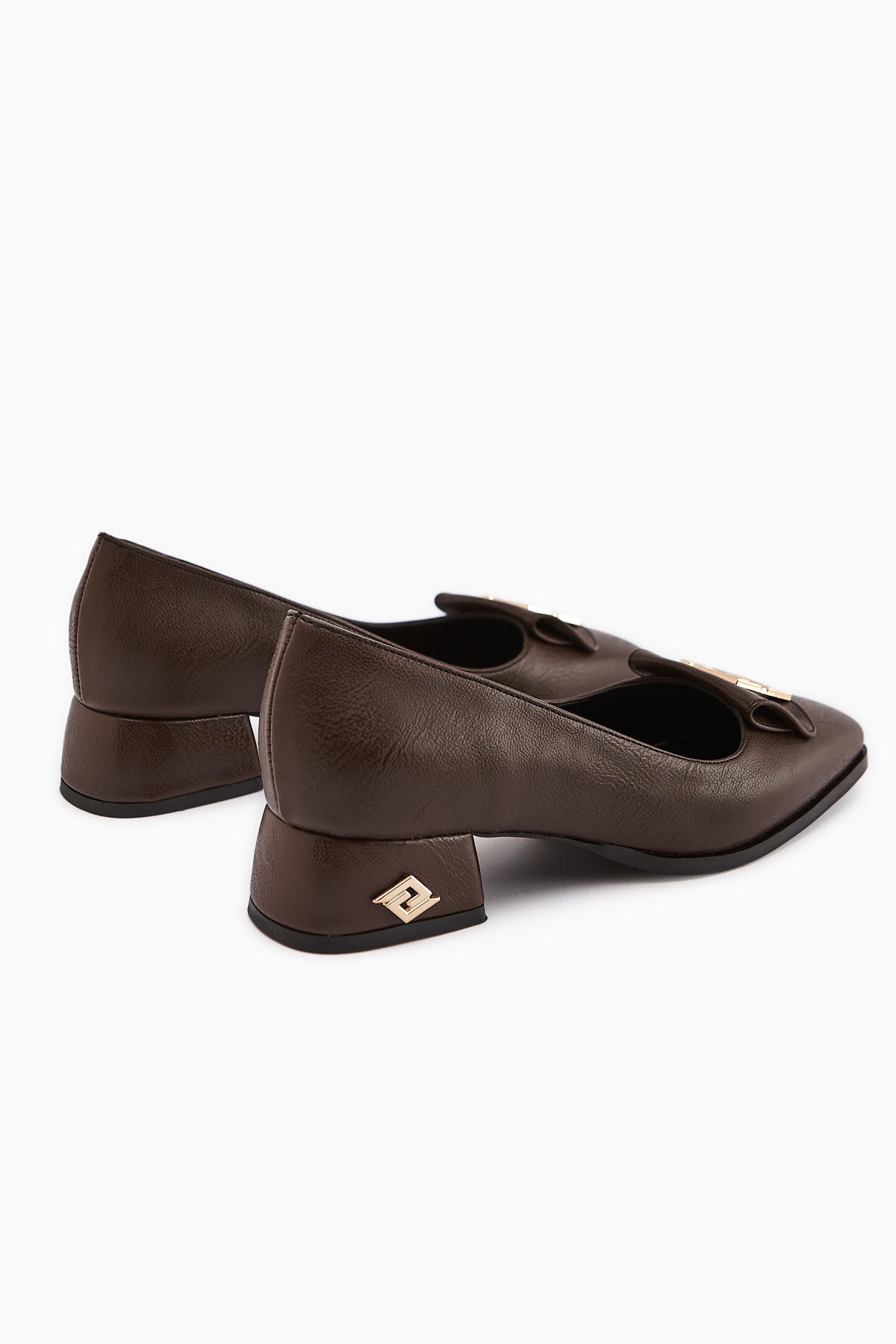 Emmy Women's Coffee Buckled Low Heel Shoe