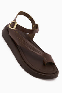 Annia Genuine Leather Brown Thong Women’s Sandal