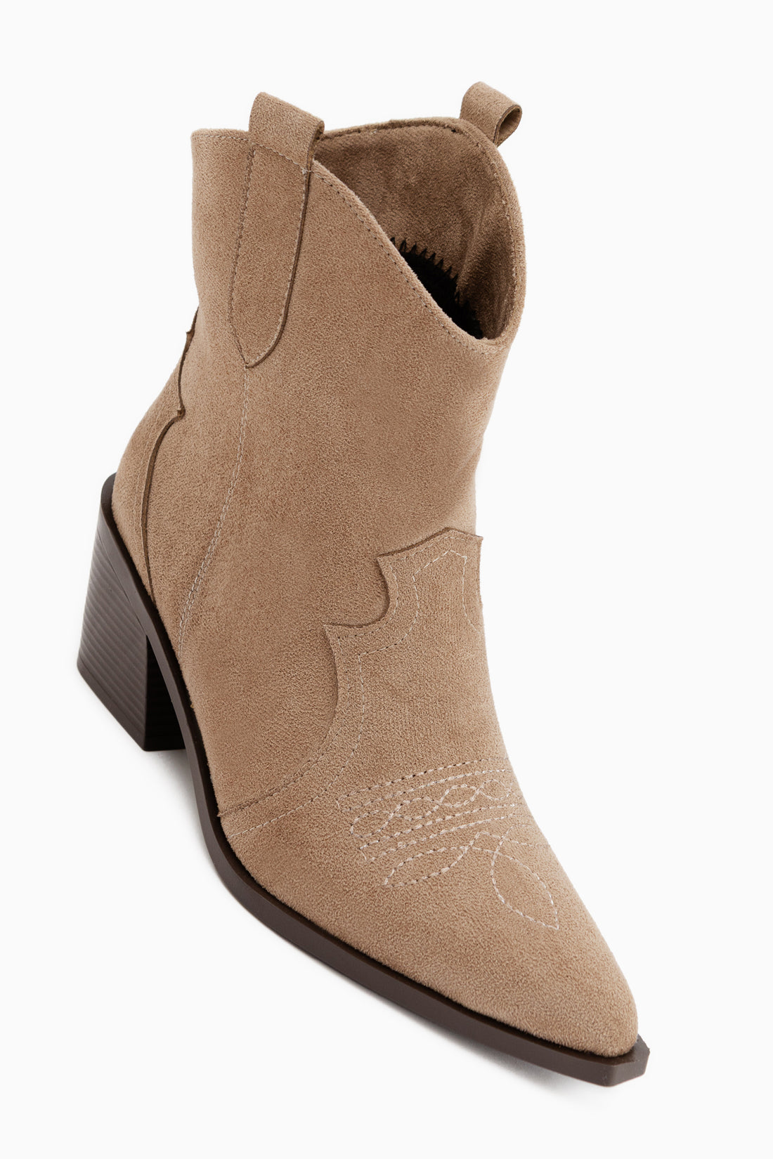 Joo Vizon Suede Pointed Toe Embroidered Western Boots