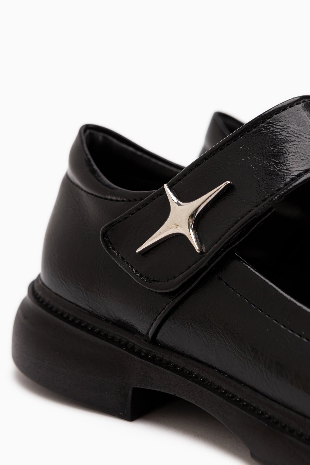 Rozalin Black Strap Thick Sole Women’s Mary Jane Ballet Flats