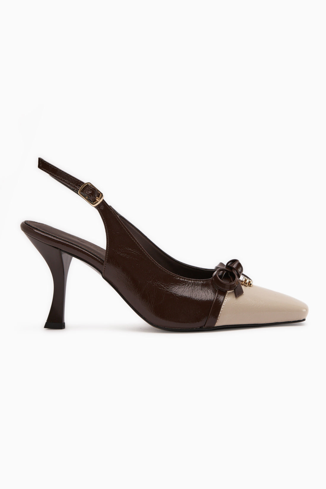 Emila Brown Bow Women’s Heeled Shoes