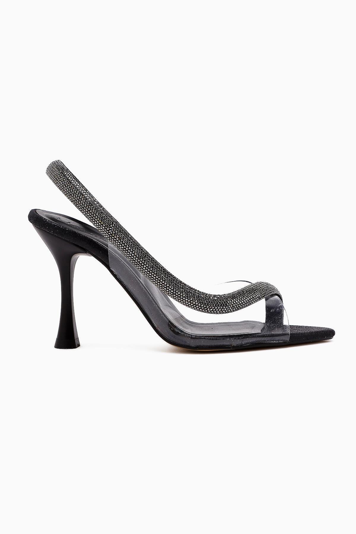 Agata Black Pointed Toe Asymmetric Embellished Rope Women's Dress Shoe