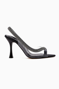 Agata Black Pointed Toe Asymmetric Embellished Rope Women's Dress Shoe