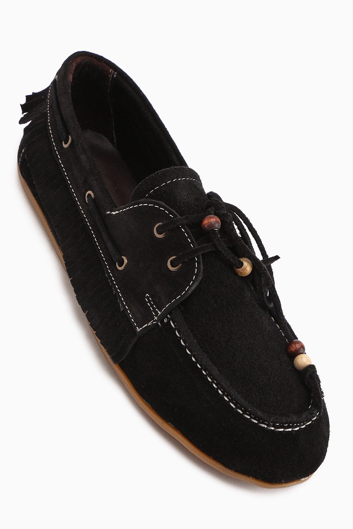 Rania Genuine Leather Black Women’s Loafer Shoes
