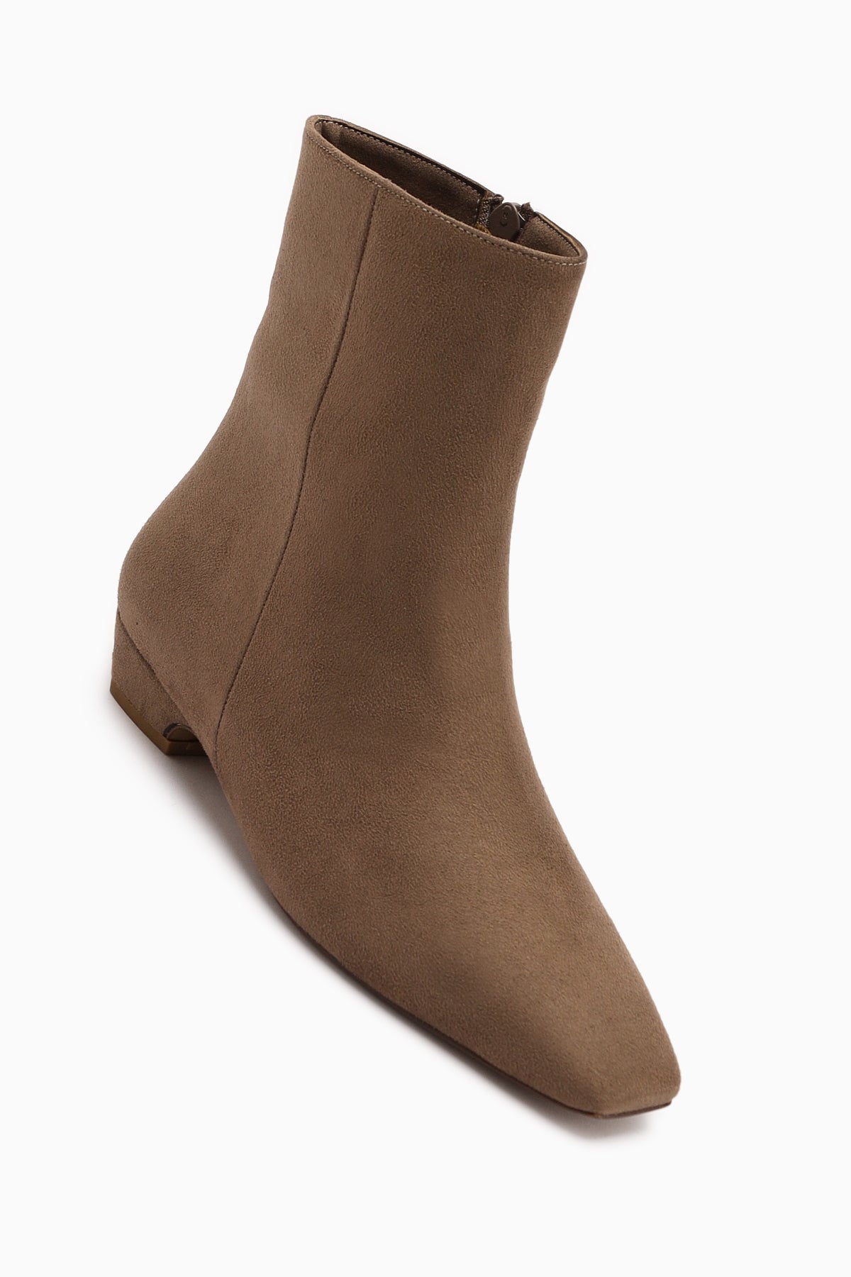 Grace Mink Suede Low-Heeled Square-Toe Women's Boot