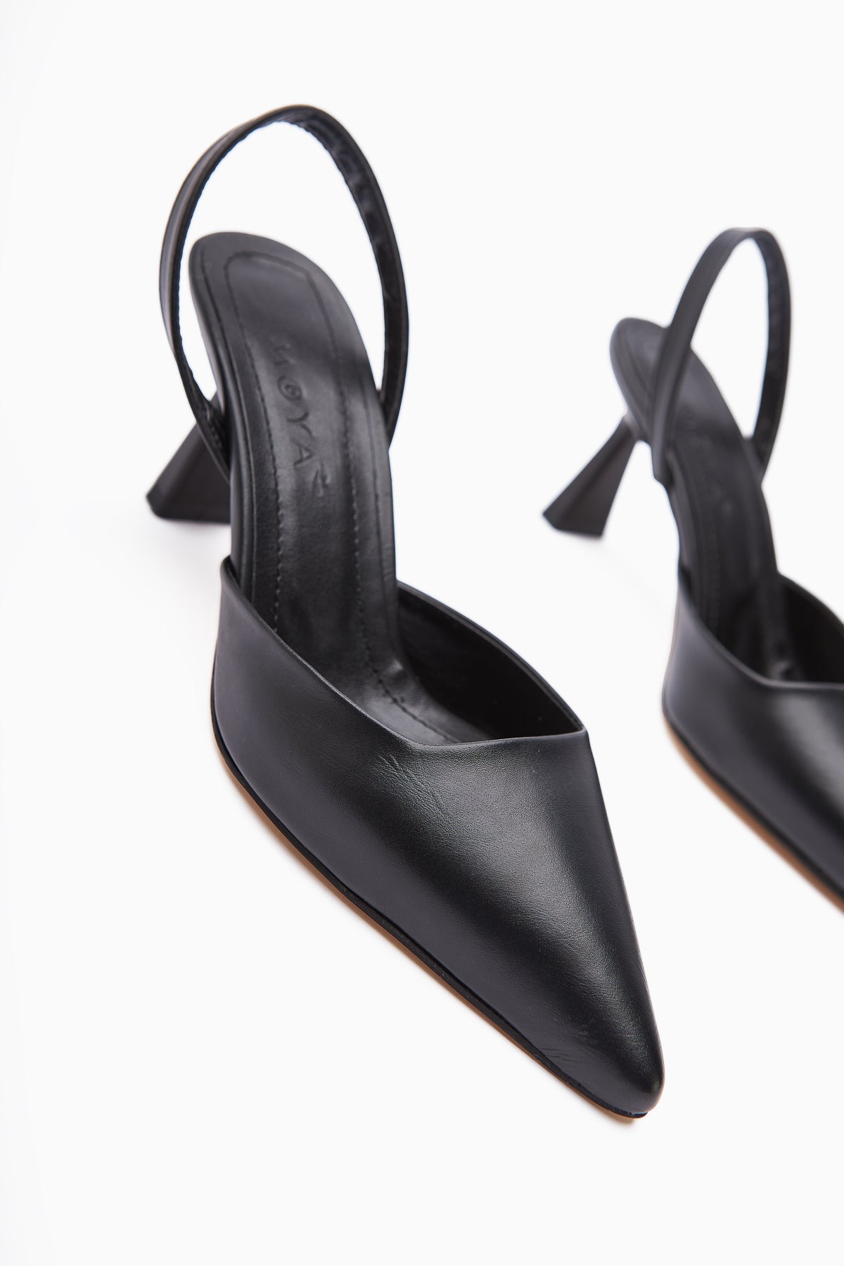 Maddy Black Pointed-Toe High Heel Sandal