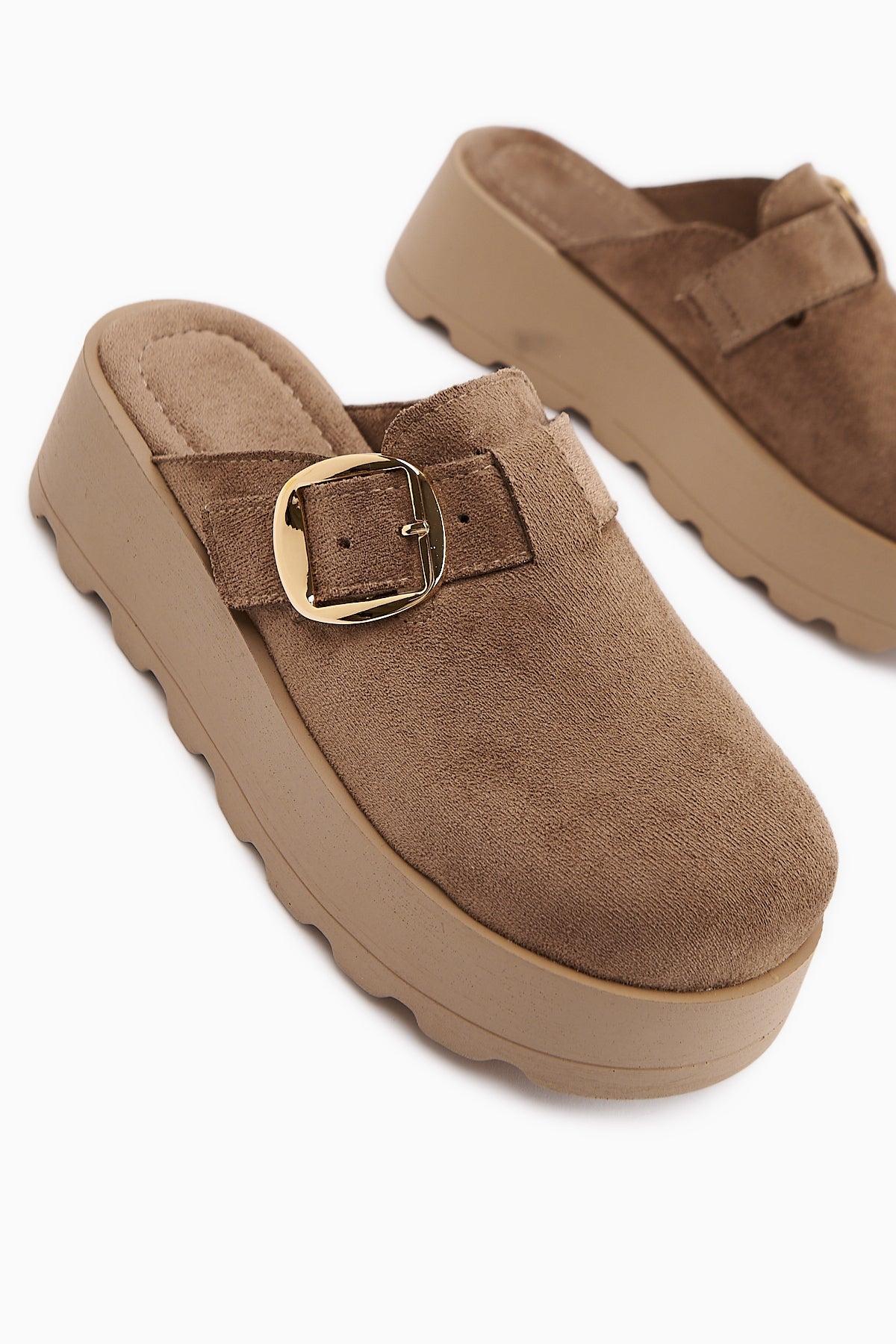 Clara Mink Suede Buckled Women's Slipper