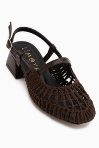 Rossi Brown Woven Detailed Women’s Heeled Sandal