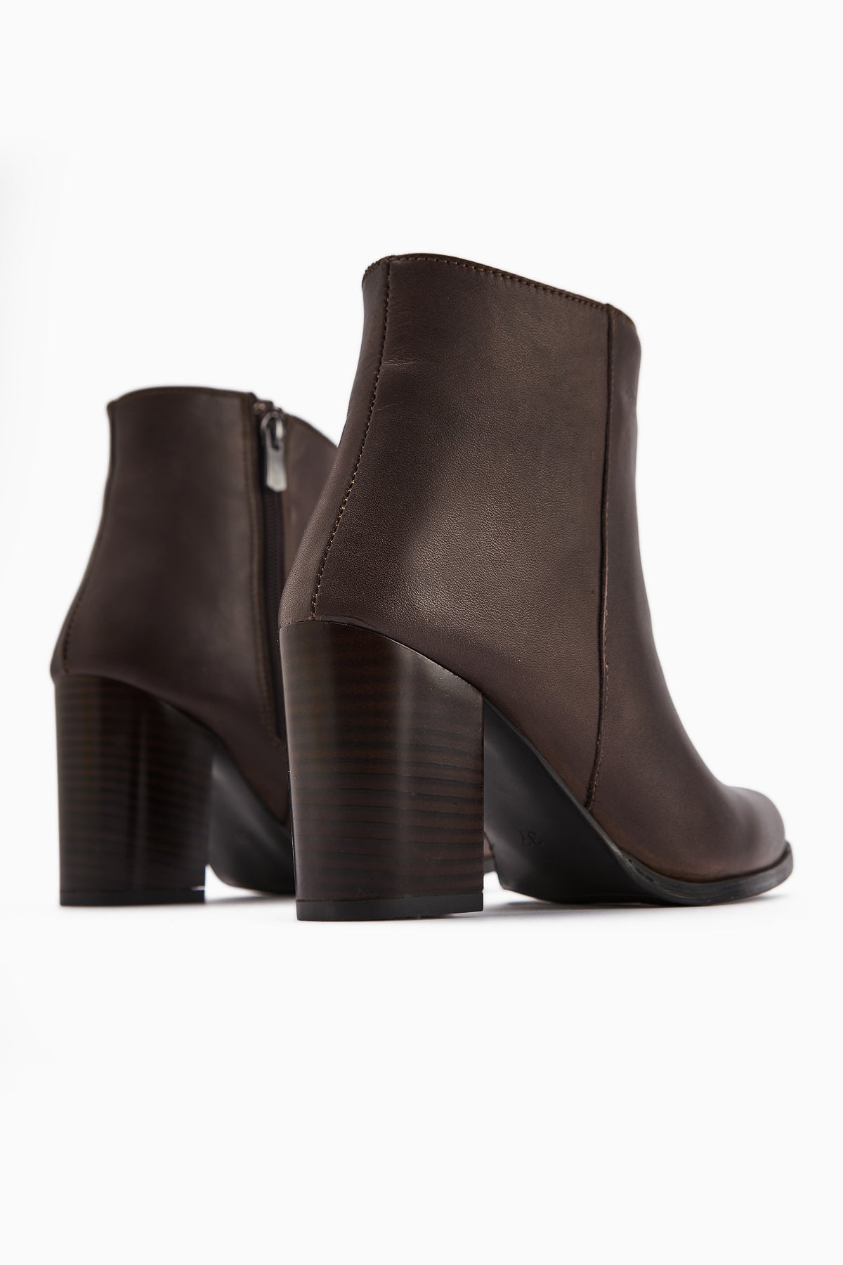 Teres Genuine Leather Brown Heeled Women's Boot