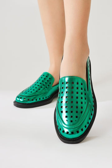 Sanah – Mint Laser-Cut Casual Shoe (Women)