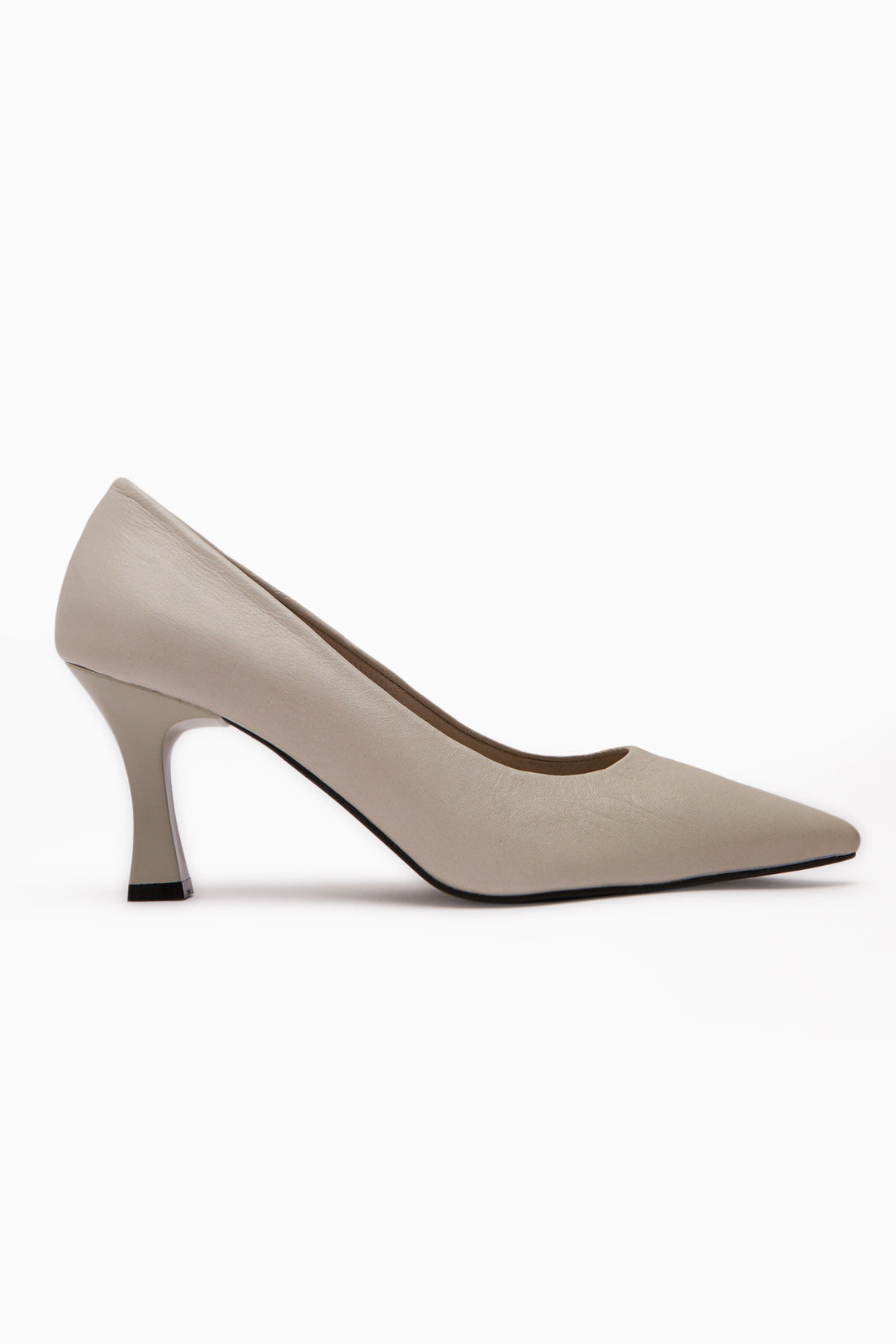 Clarry Genuine Leather Beige Women’s Heeled Shoes