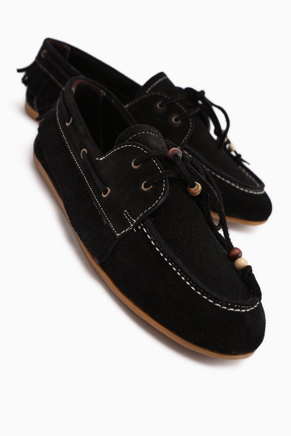 Rania Genuine Leather Black Women’s Loafer Shoes