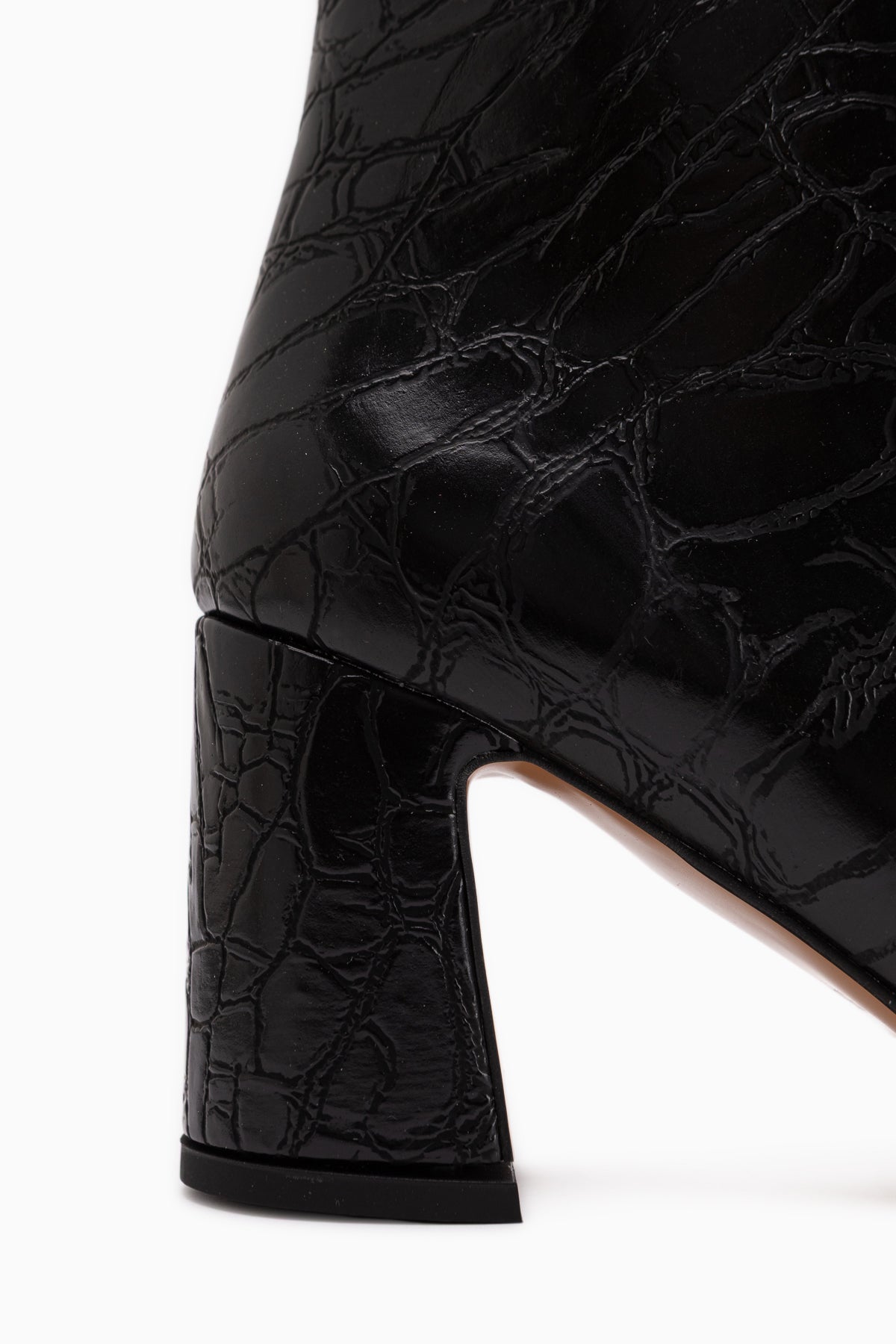 Marion Black Crocodile Patterned Women’s Boots