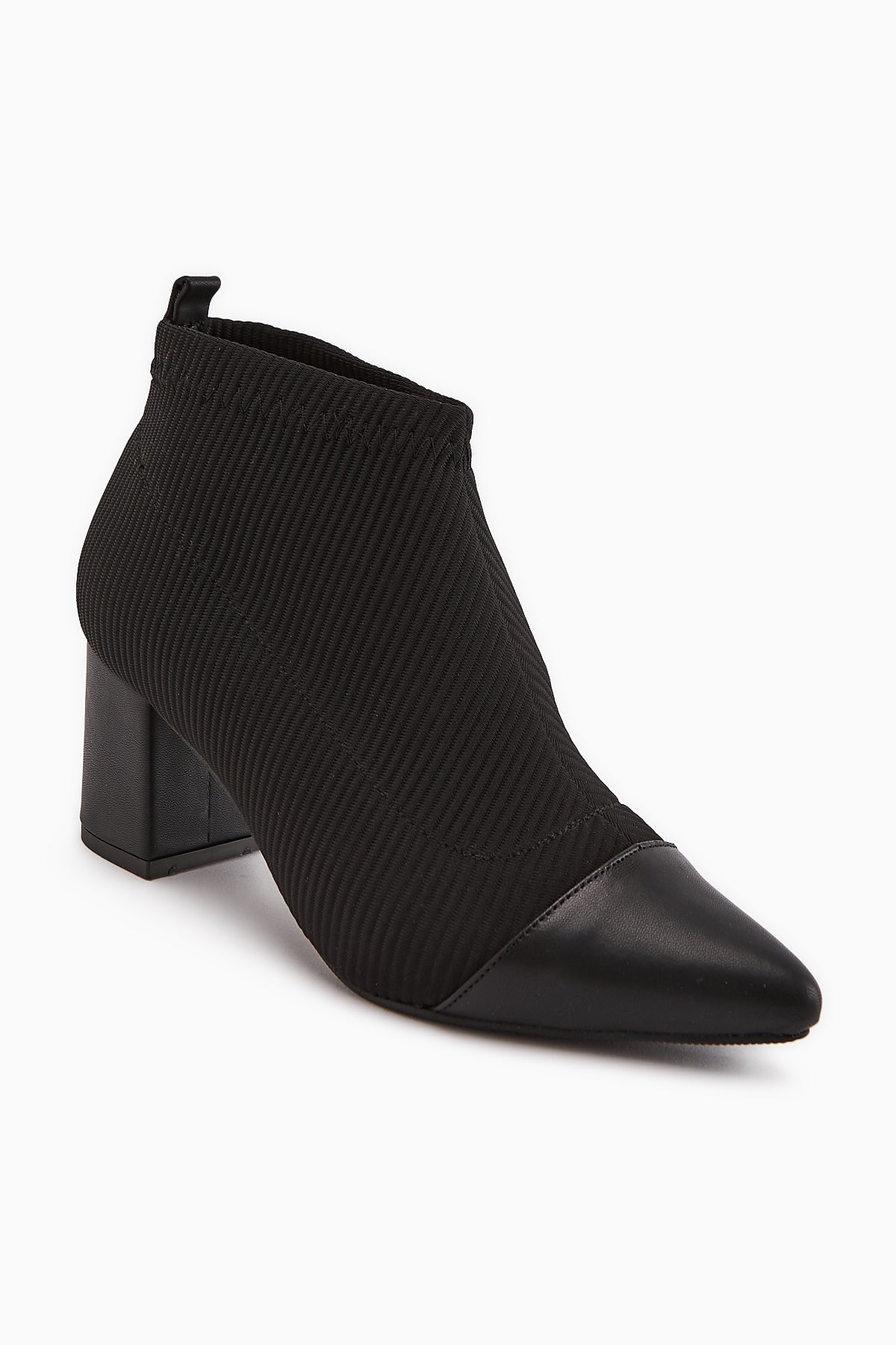 Daly – Black Stretch Heeled Boot (Women)