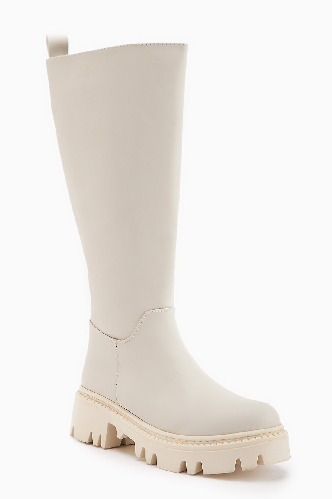 Escada Beige Thick Sole Zippered Women’s Boots