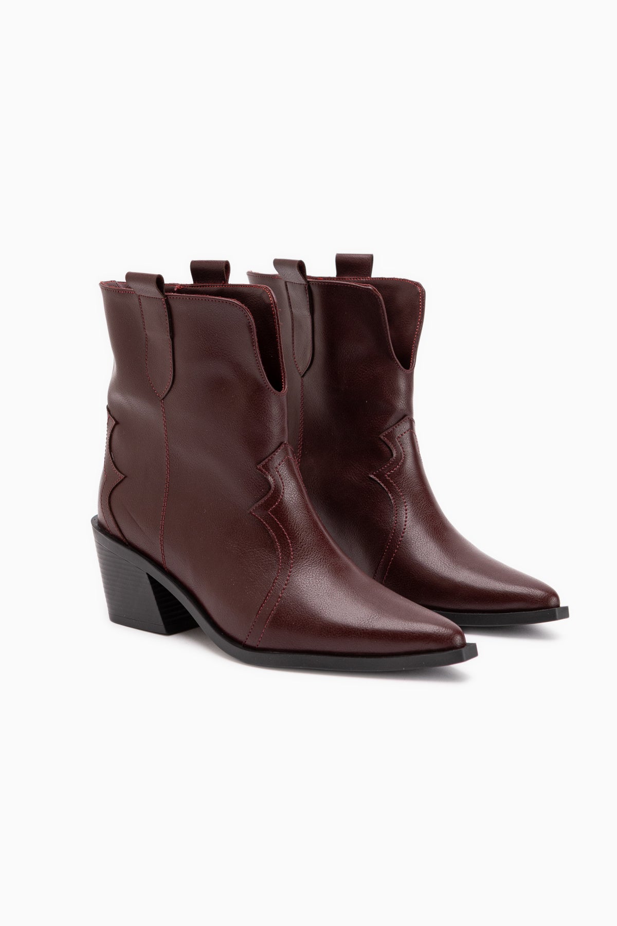 Erica Burgundy Heeled Western Women’s Boots