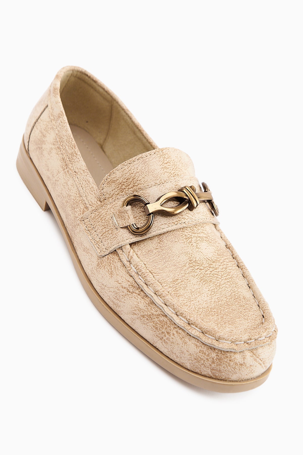 Kali – Nude Chain-Detail Loafer (Women)