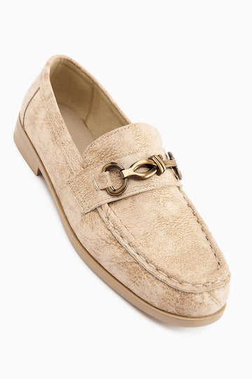 Kali – Nude Chain-Detail Loafer (Women)