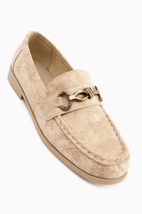 Kali – Nude Chain-Detail Loafer (Women)