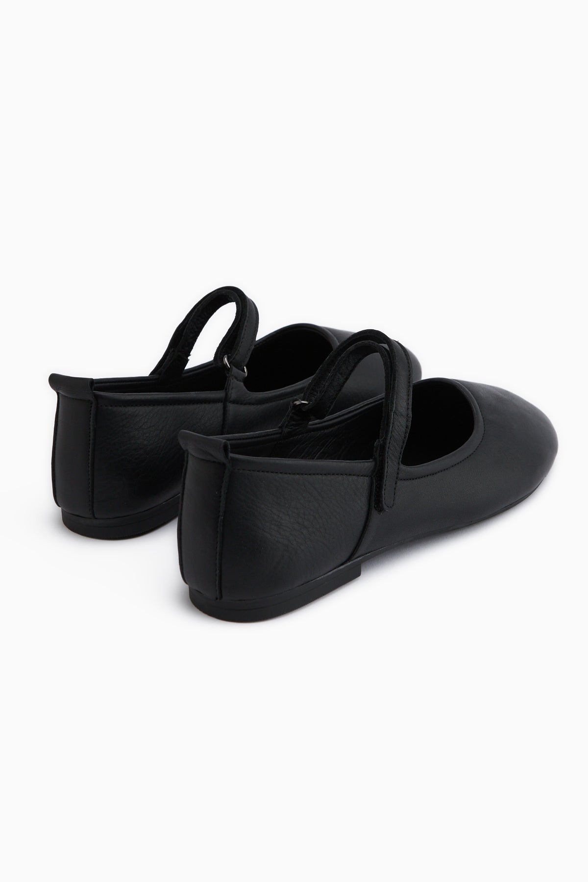 Sally Genuine Leather Black Strap Women’s Ballet Flats
