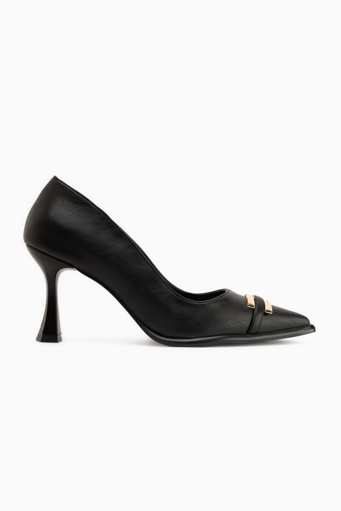 Daria Black Buckled Women’s Heeled Shoes