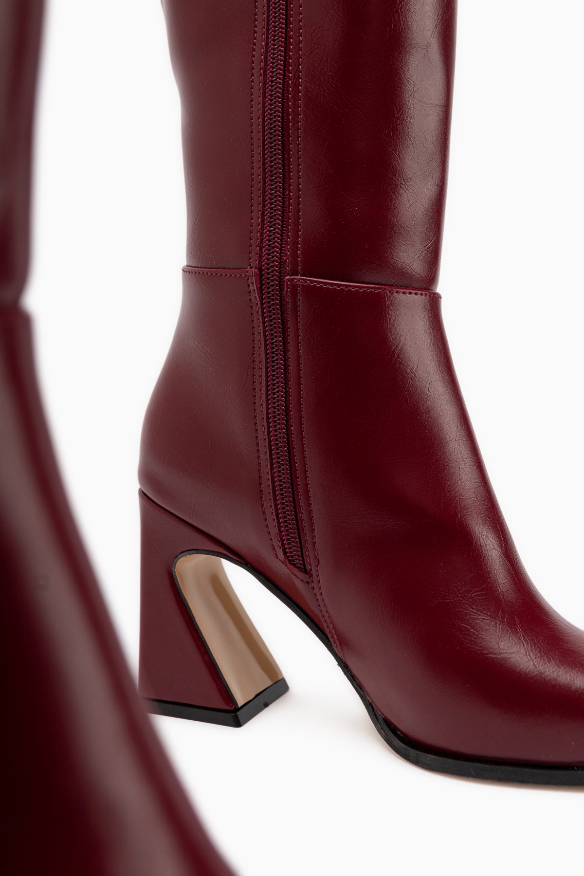 Deana Burgundy Heeled Women’s Boots