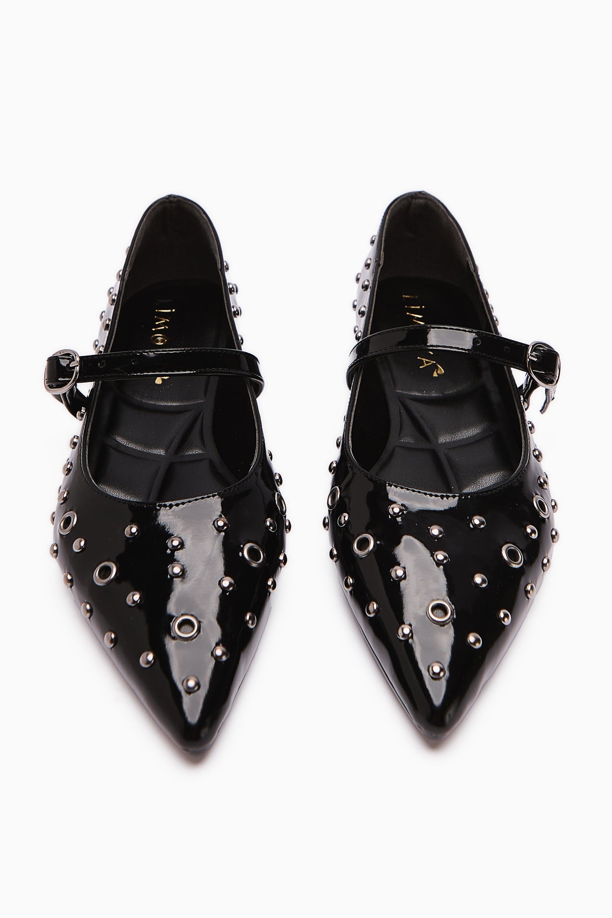 Ninna Black Patent Pointed Toe Women's Ballet Flat