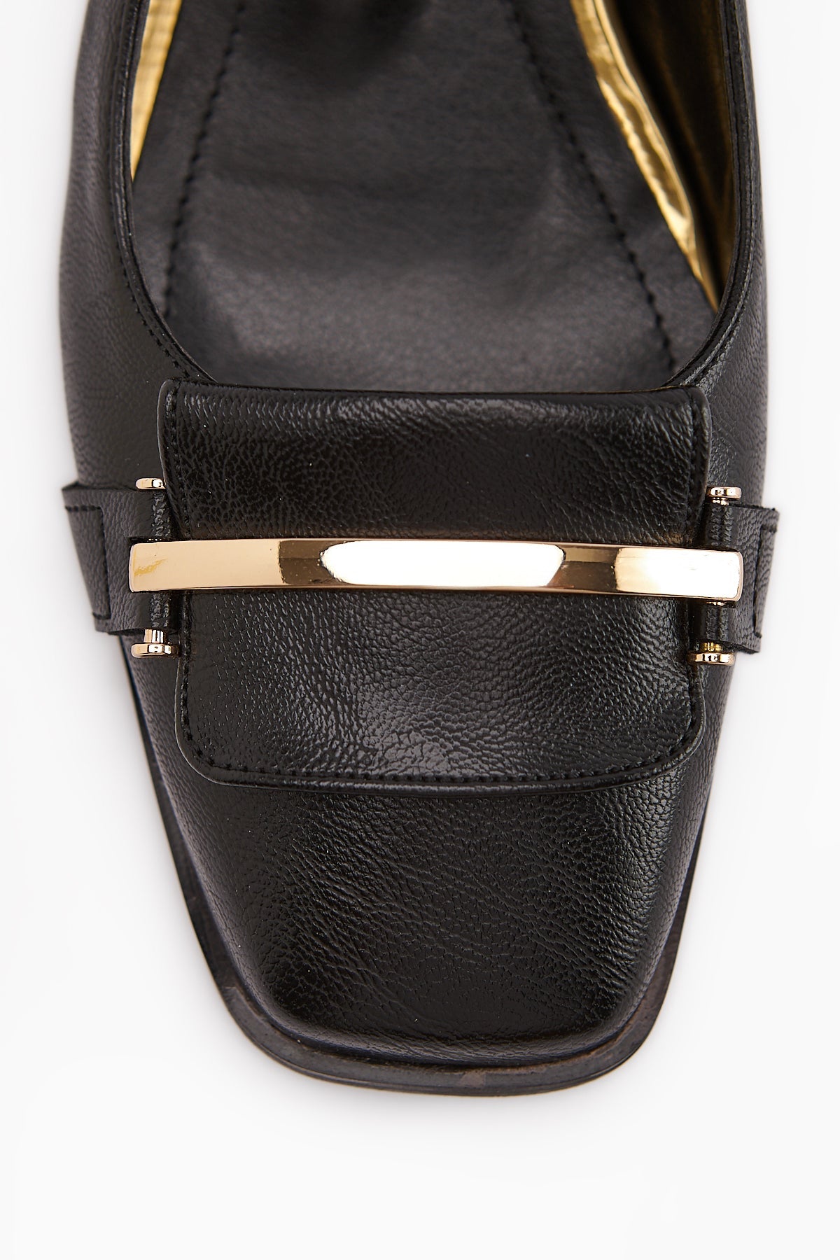 Gresa – Black Buckle-Detail Low-Heeled Shoe (Women)