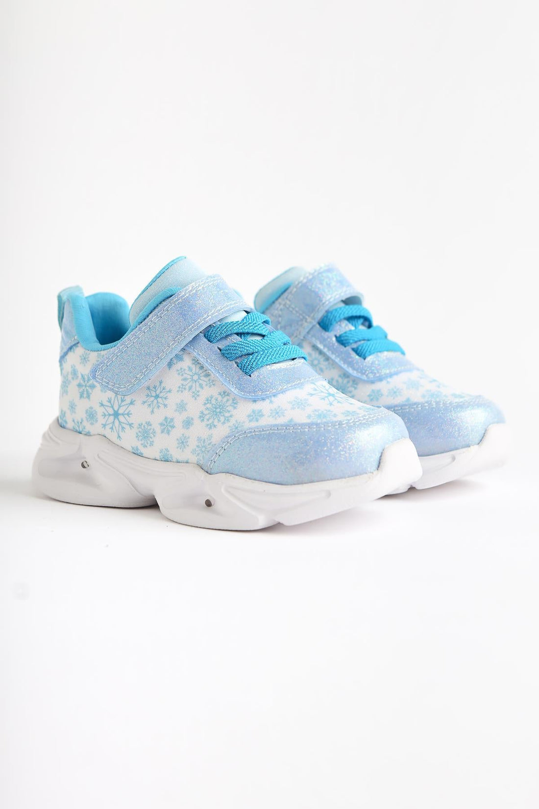 Denisa Blue Snow Themed Light-Up Baby Athletic Shoes