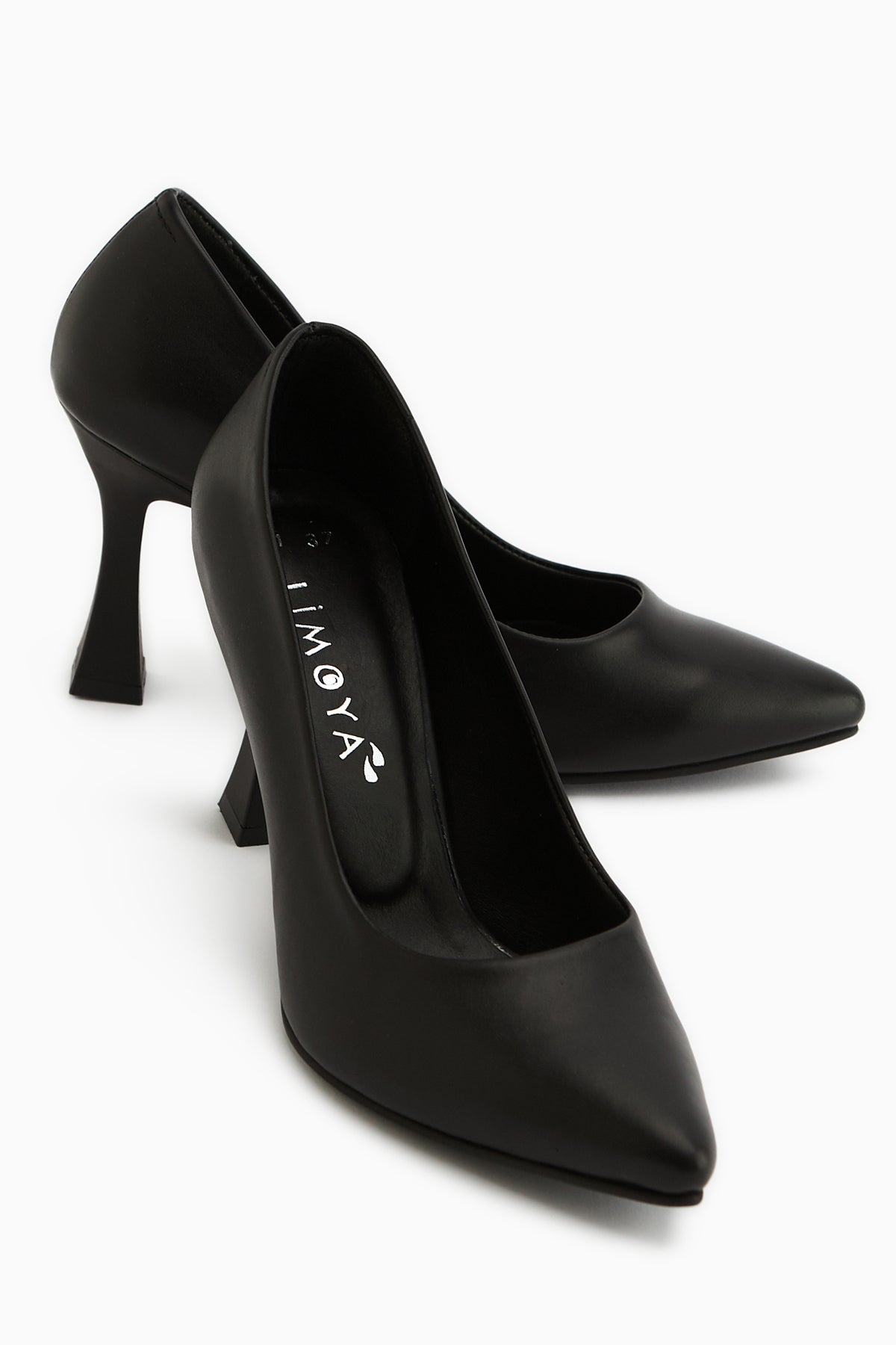 Helen Genuine Leather Black Stiletto Women’s Heeled Shoes