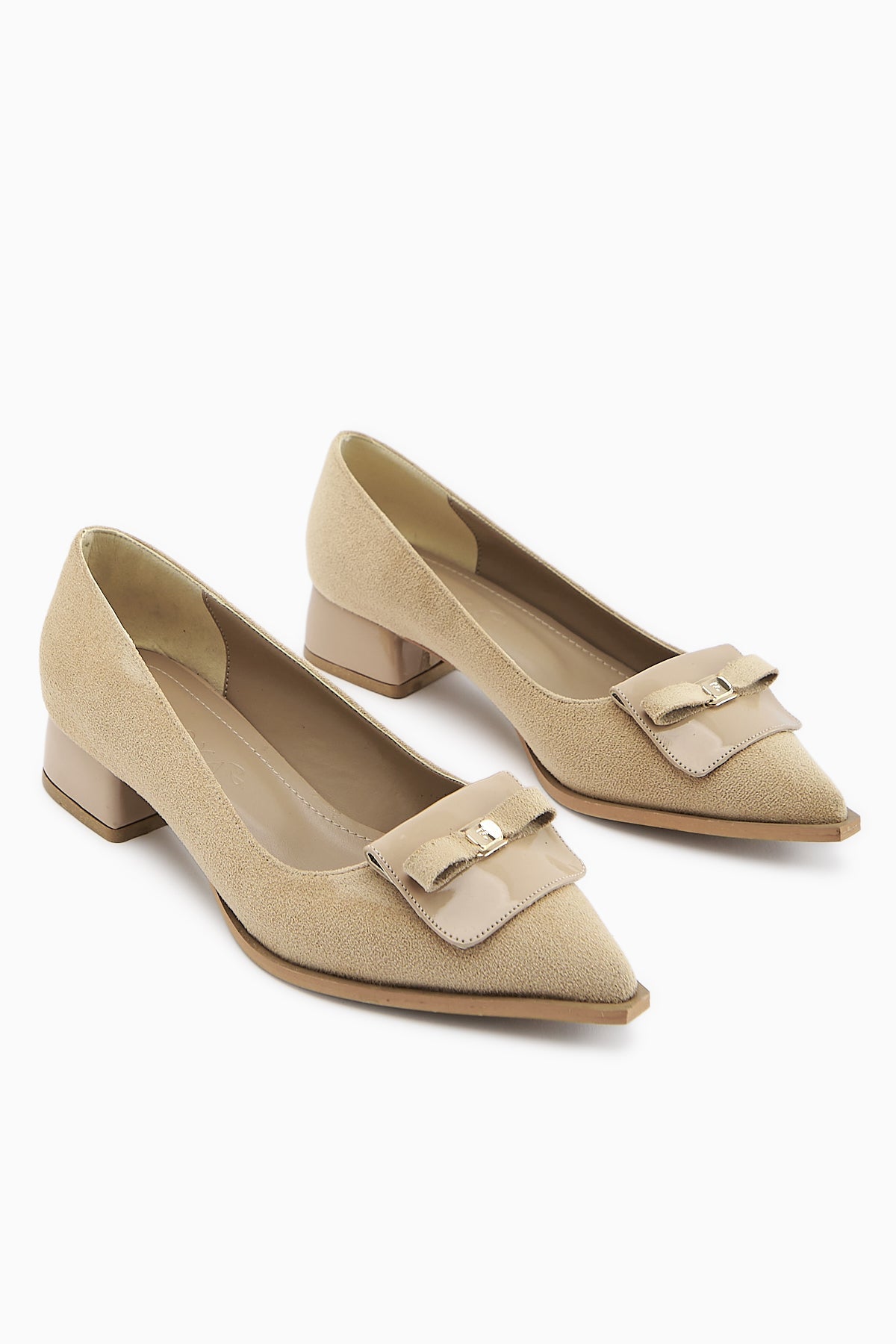 Boel – Nude Suede Buckle Short-Heel Shoe (Women)