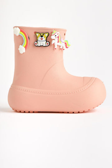 Chris Powder Pin Detail Waterproof Kids Boot