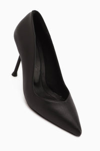 Arya – Genuine Leather Black Stiletto Heeled Shoe (Women)
