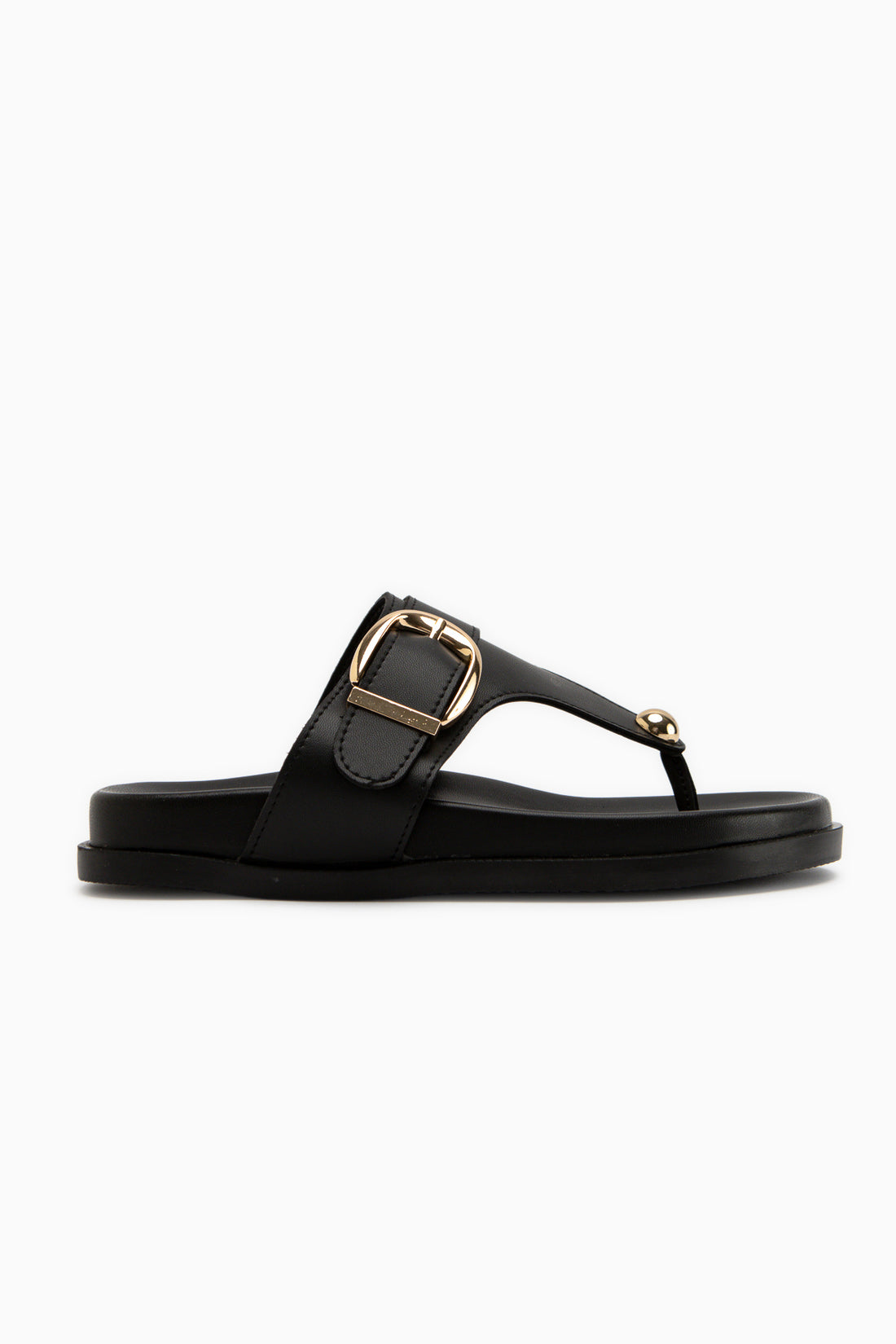 Lumi Black Buckle Detailed Women’s Flip Flop
