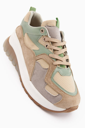 Klara Women's Vizon Suede High-Soled Sneakers