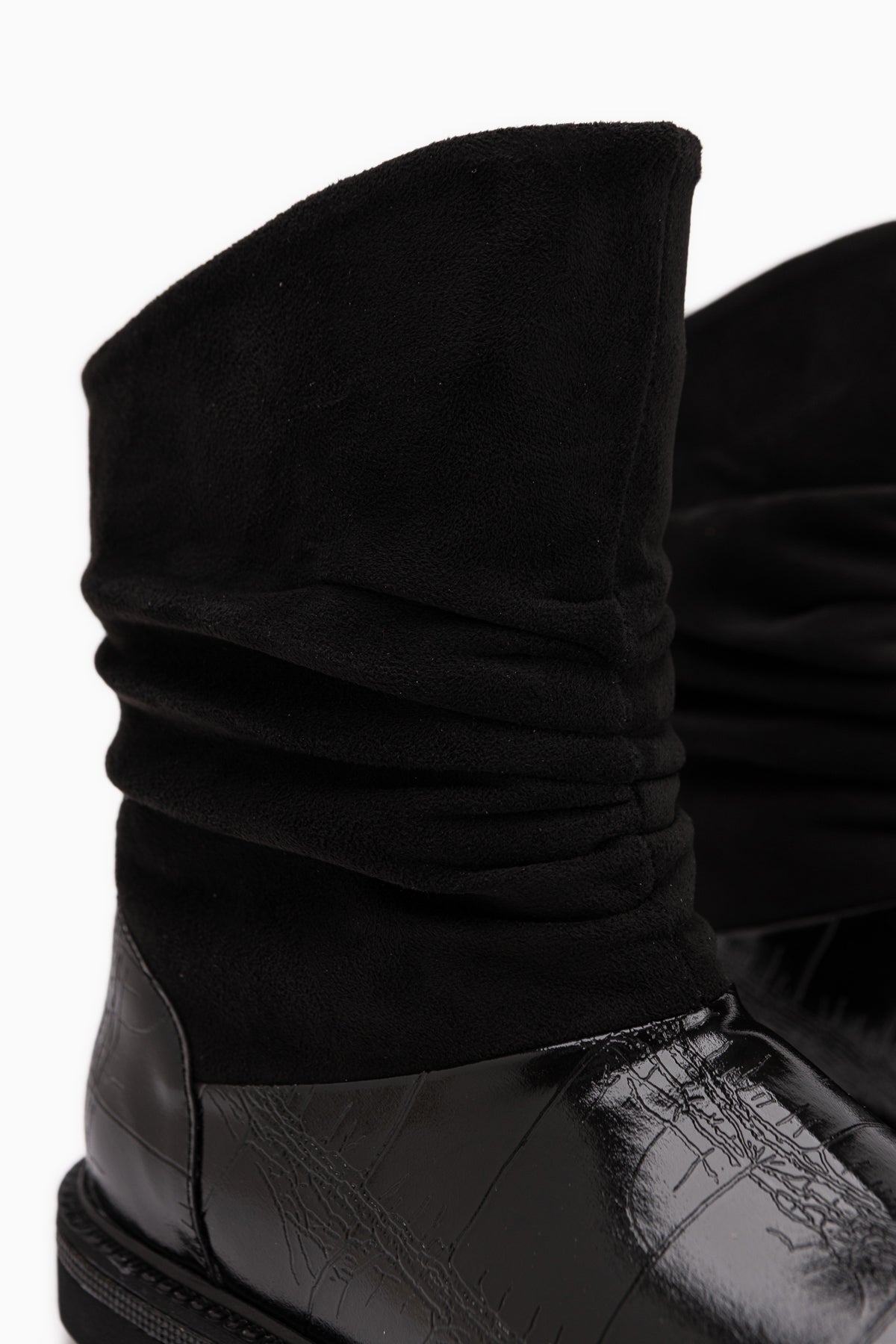 Farida Black Stone Detailed Women’s Boots