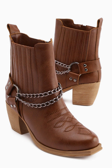 Deana – Cognac Embroidered Western Boot (Women)