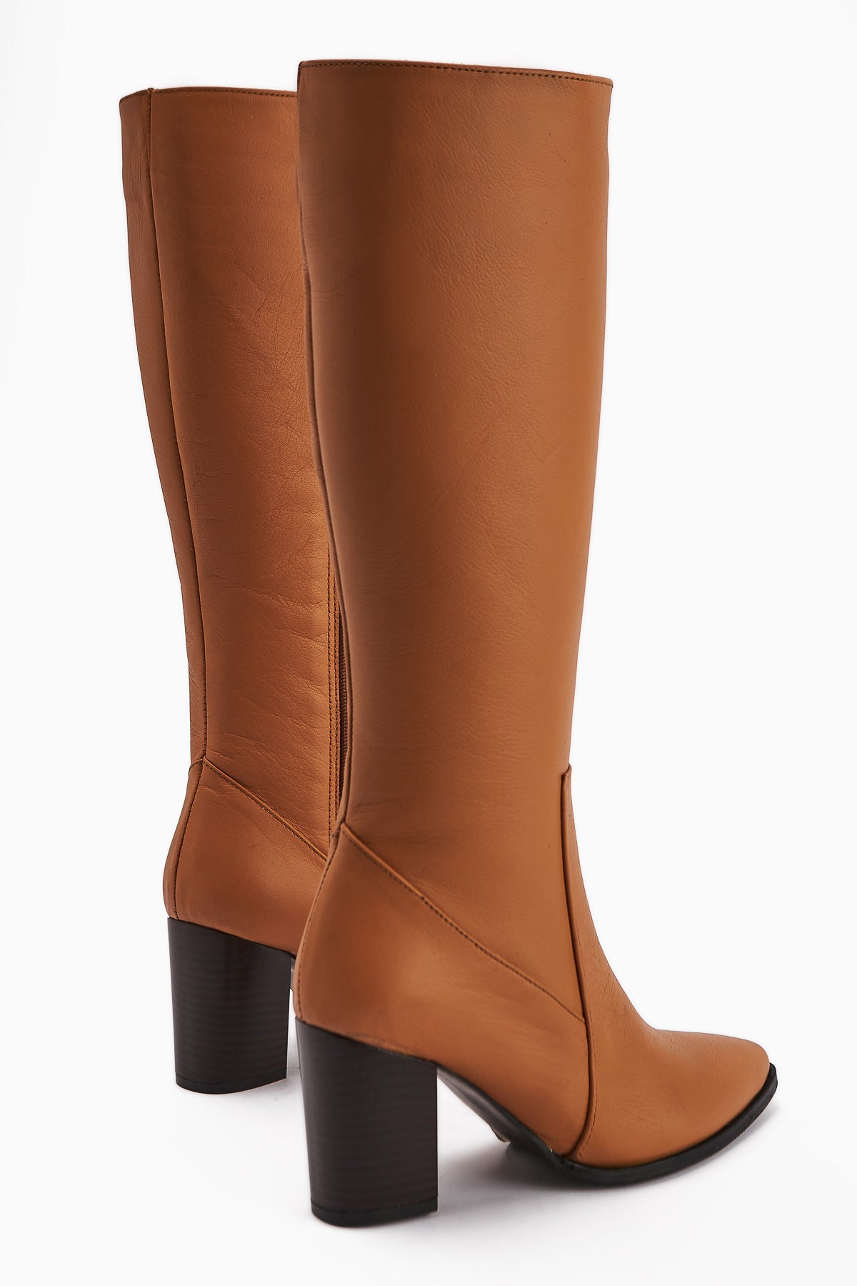 Vilda Genuine Leather Taba Pointed Toe Women's Boot