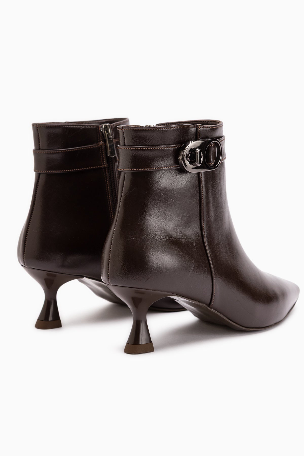 Kathie Brown Buckle Detailed Women’s Boots