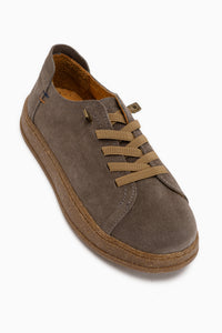 Genuine Leather Gray Suede Comfortable Sole Women’s Sneakers