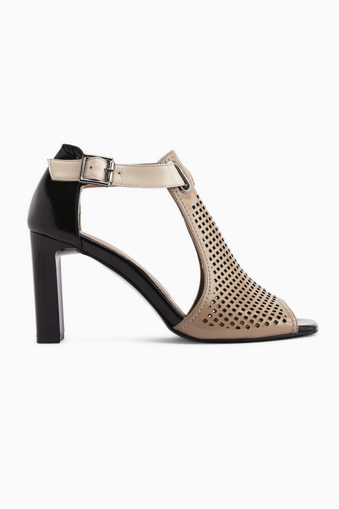 Monica Genuine Leather Mink Buckled Thick Heeled Women’s Shoes