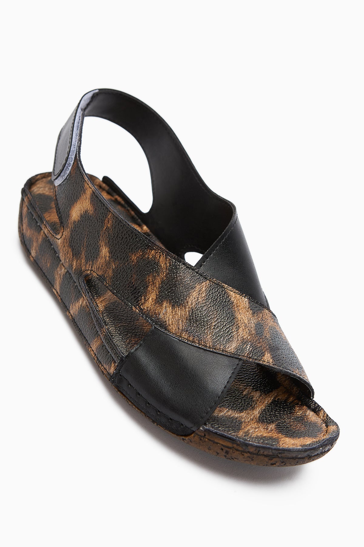 Margit – Leopard-Print Cross-Strap Sandal (Women)