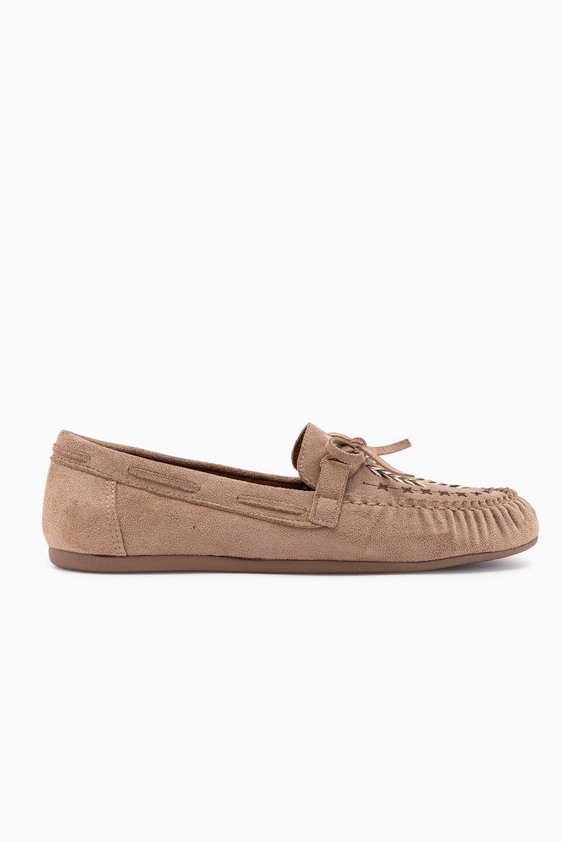 Darya Beige Suede Embroidered Women’s Loafer