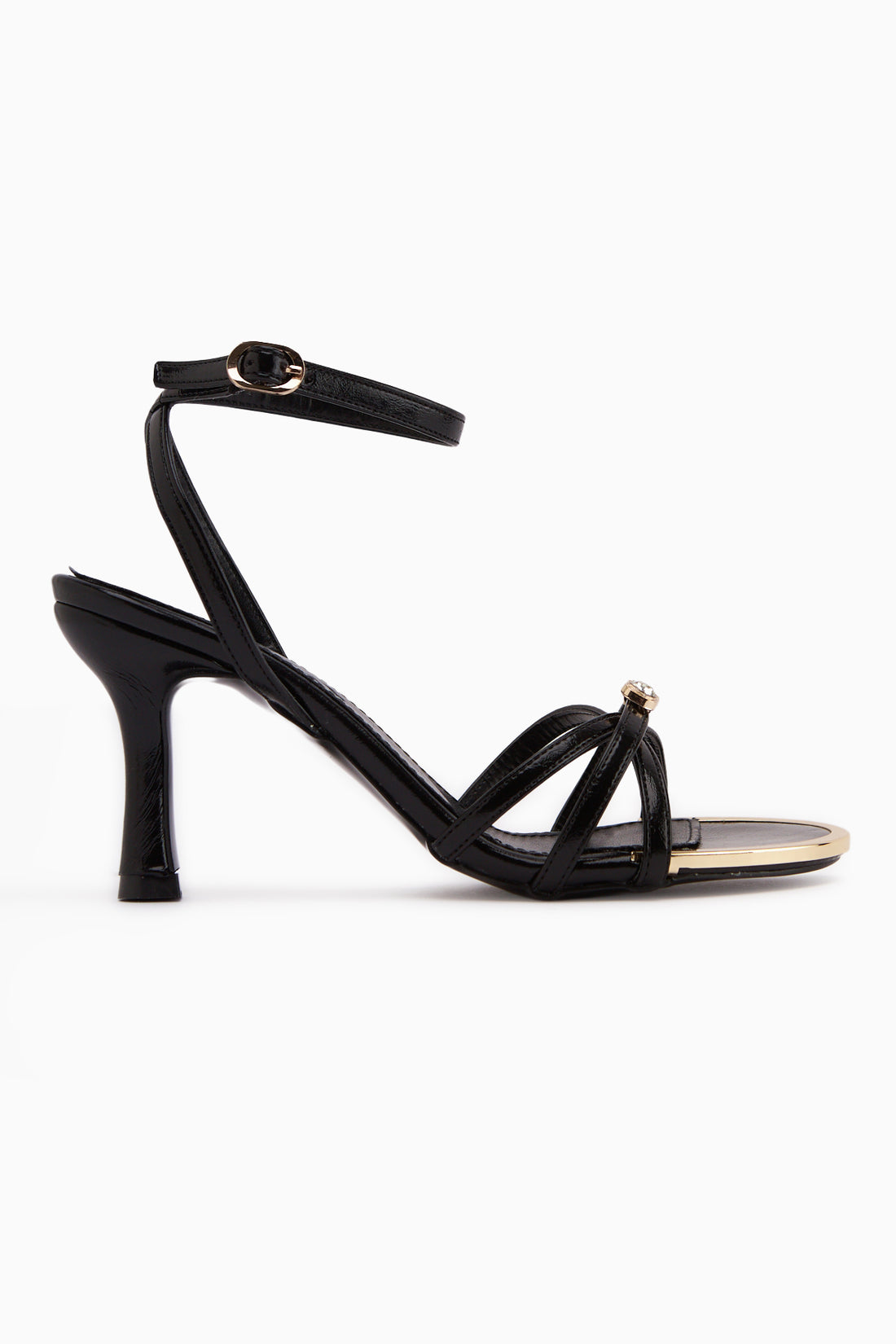 Jessy Black Buckled Women’s Heeled Shoes