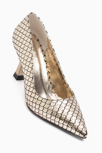 Celestine Gold Pointed Toe Stiletto