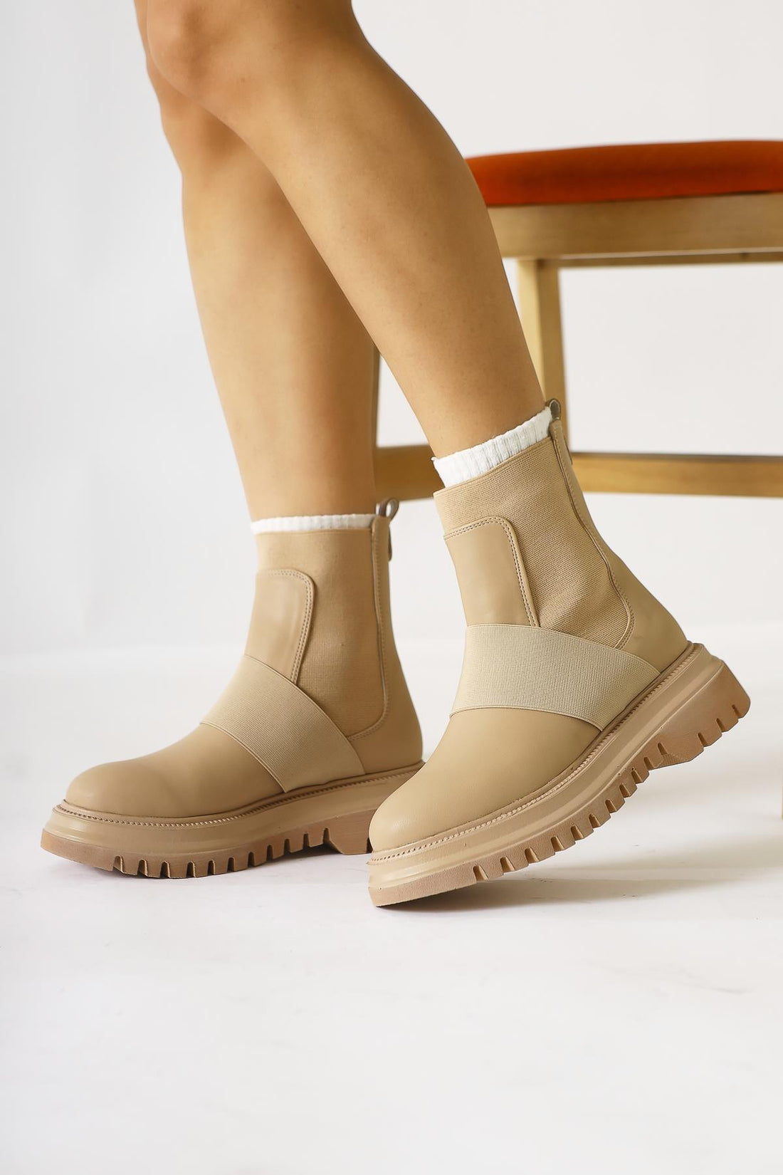 Millena Nud Elastic Belt Detailed Women’s Boots
