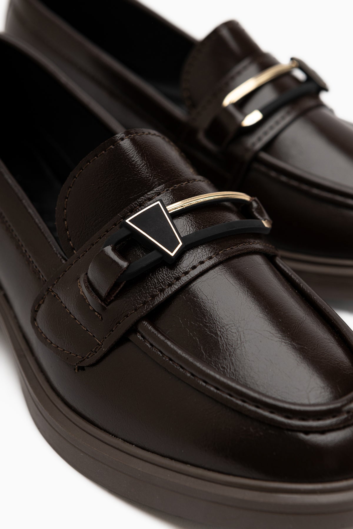 Emilia Brown Buckled Women’s Loafer Daily Shoes