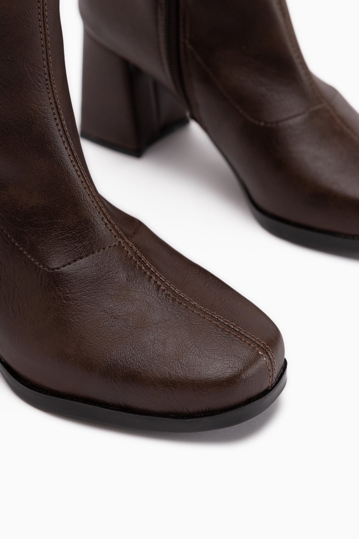 Evie Brown Square Toe Women’s Stretch Boots