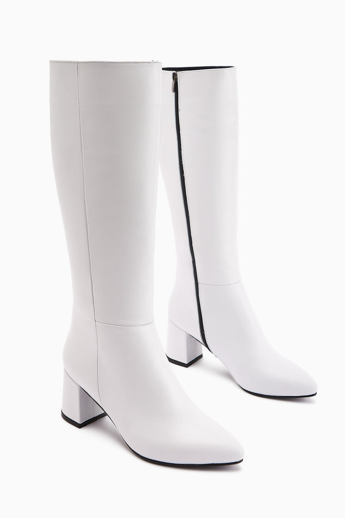 Velma Genuine Leather White High Heel Women's Boot