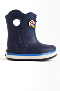 Christa Navy Pin Detail Waterproof Kids Boot